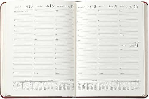 Miniatura 4 de Graphic Image Agenda de escritorio 2024, libro de citas, piel de cabra auténtica, 7 x 9 pulgadas