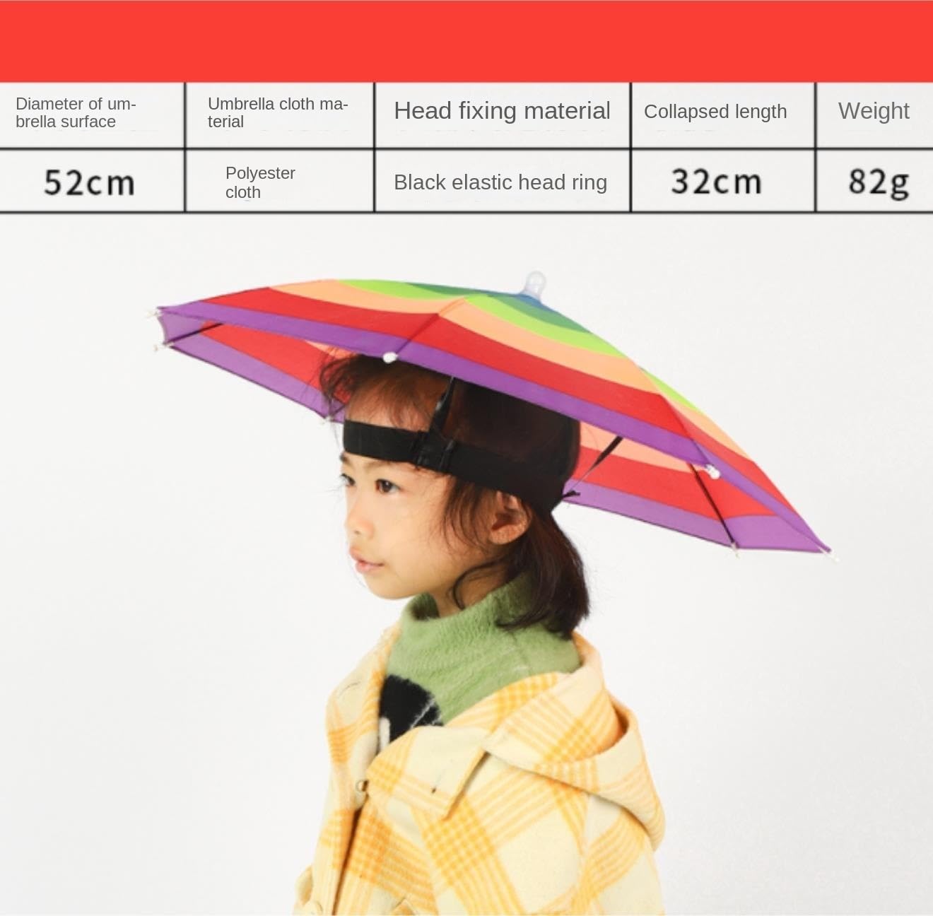 Przeciwsłoneczny Parasol Wędkarski Składany Kapelusz-parasol Z Osłoną UV, Chroniący Przed Deszczem, Idealny Na Imprezę Świeżym Powietrzu Lub Plażę Ogrodnictwa(B)