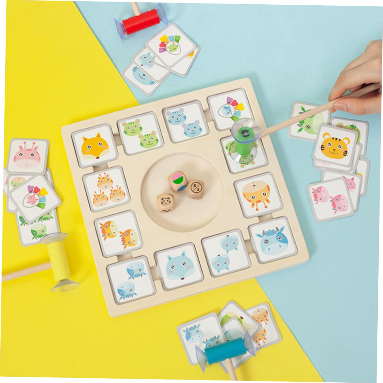 TOYANDONA Gioco Da Tavolo Per Ragazzo Carte Animali Pratico e Portatile Per Sviluppare La Fiducia e Pensiero Del Ragazzo Regalo Per Compleanni