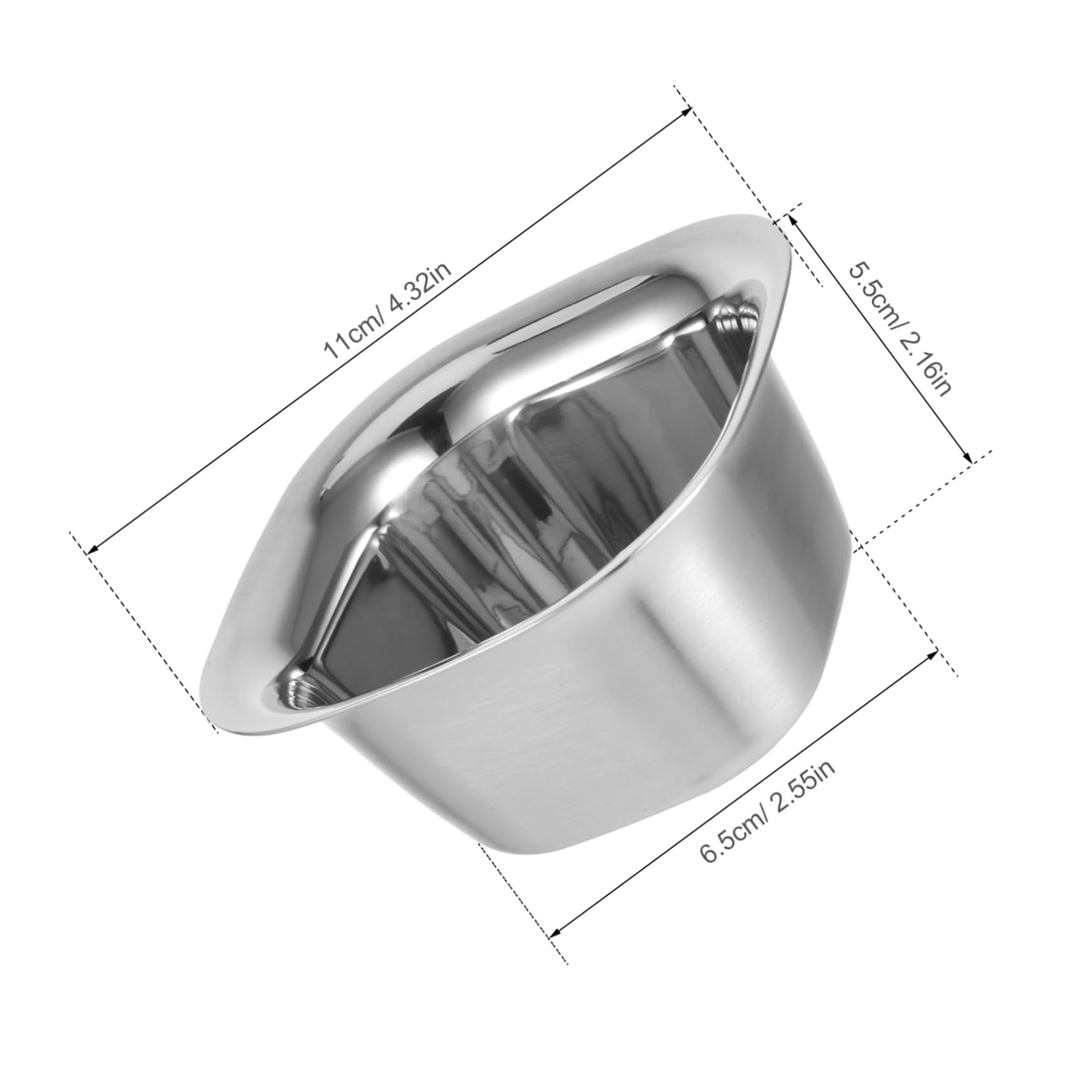 PRETYZOOM Small Stainless Steel Snack Bowls Stackable Square Dipping Sauce Dishes for Ice Cream Seasoning and Serving Polished Finish for Home and Restaurant Use