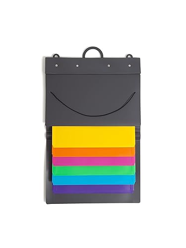 Miniatura 2 de Smead Organizador de pared en cascada 6bolsillos tamaño carta bolsillos grisbrillantes 92060 Paquete de 1