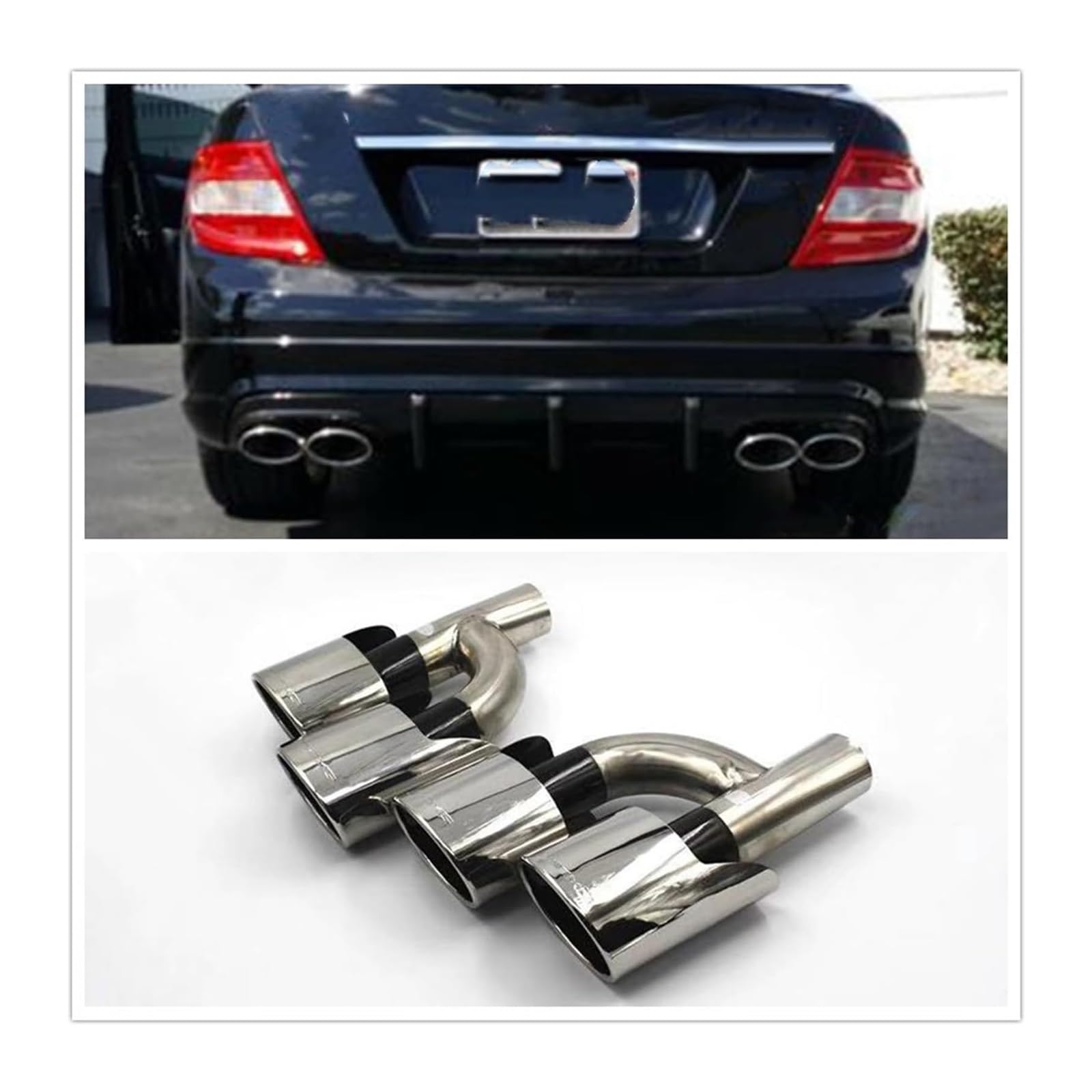 Per Benz C Per W204 Per W207 Per W212 Per W221 Auto Silenziatore Scarico Estremità Tubo Uscita Aria Vent Consigli Scappamento Punta Terminale Scarico