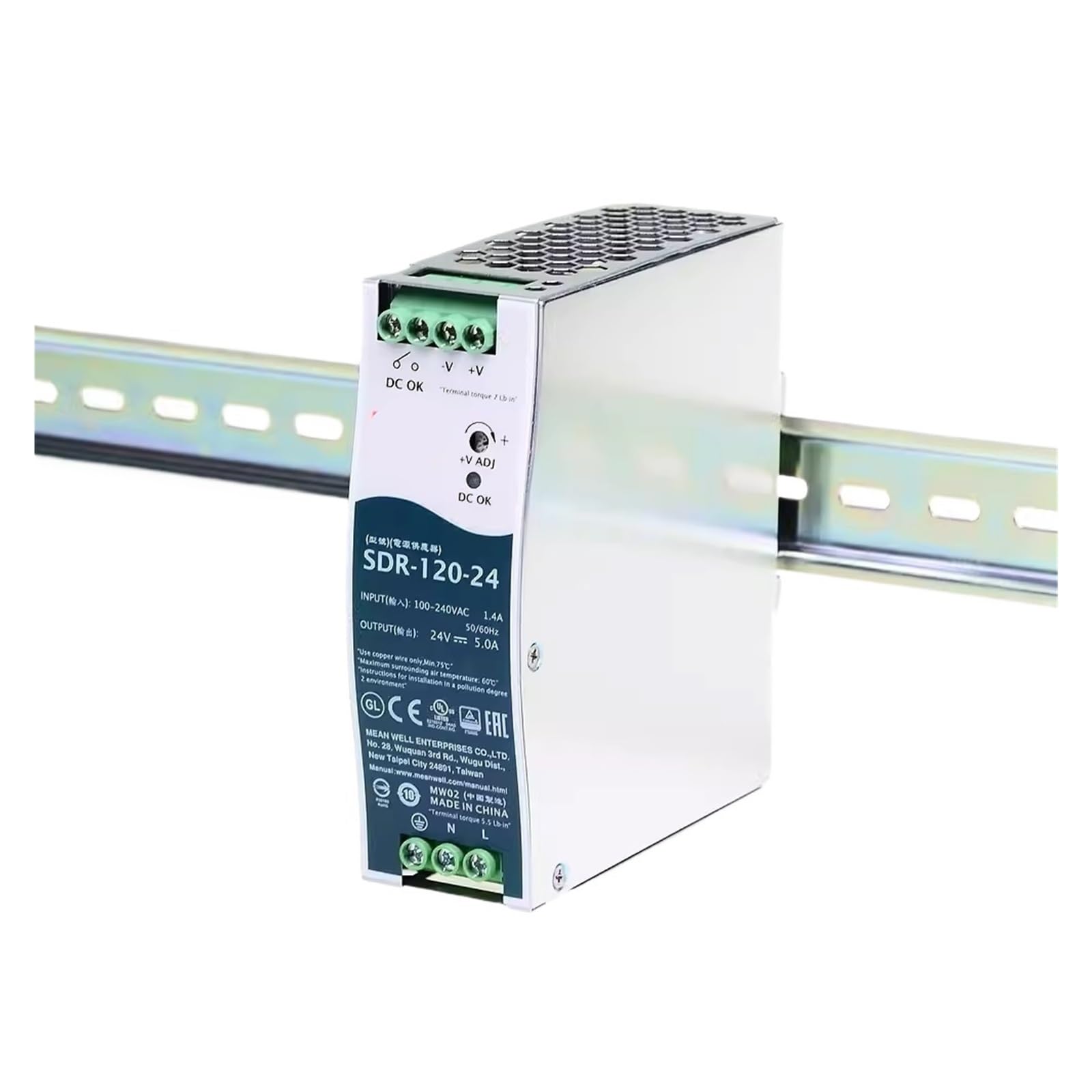 Alimentation sur rail 120W SDR-120-24 protege vos automates des pannes