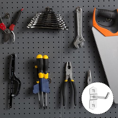 Miniatura 5 de Ganchos para clavijas, 24 piezas, llaves, placa de gabinete de pared, tornillo, suministros de almacenamiento de supermercado, soporte de bloqueo de