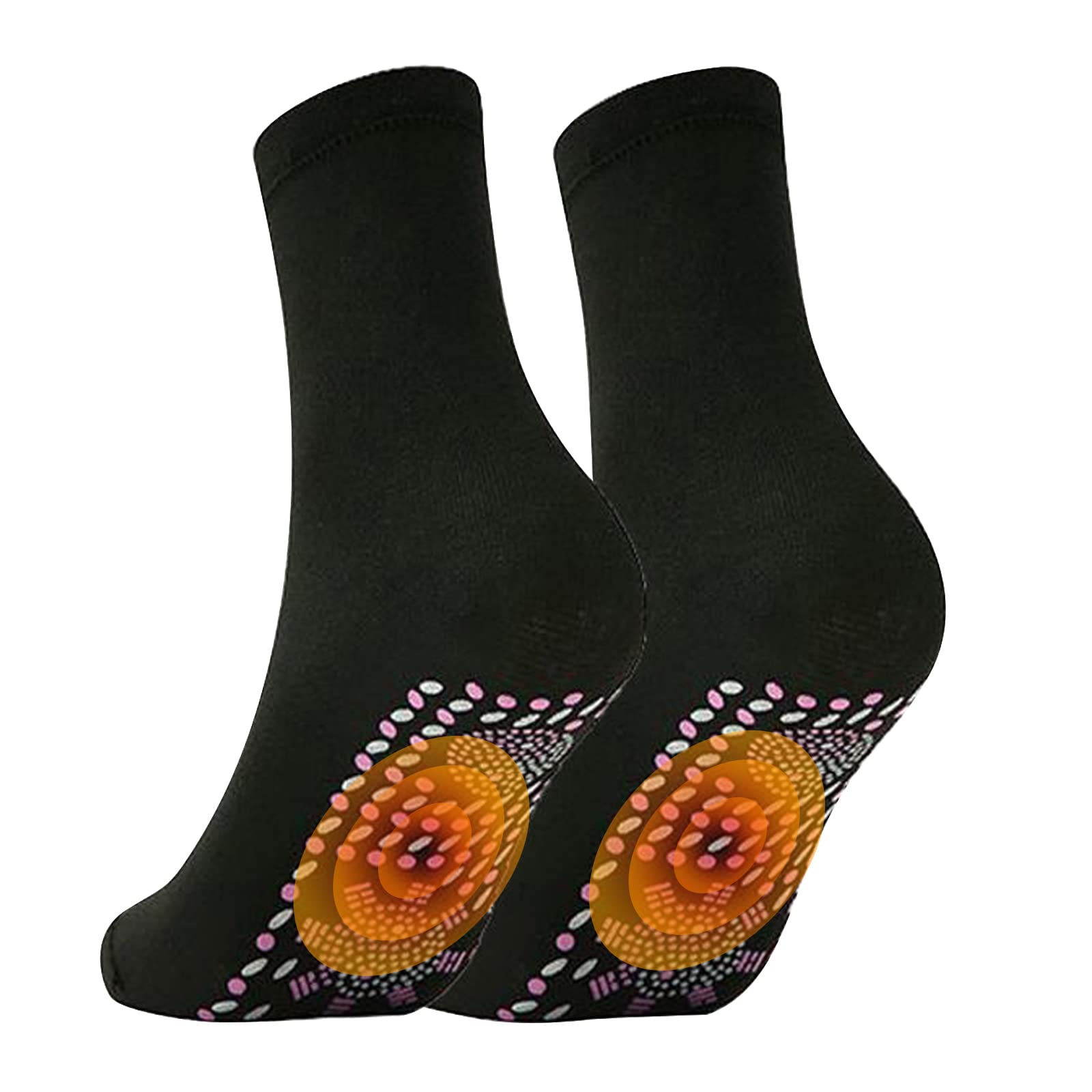 Self Heating Foot Warmer Socks - Comfortable and Breathable Thermal Circulation Socks (Black)