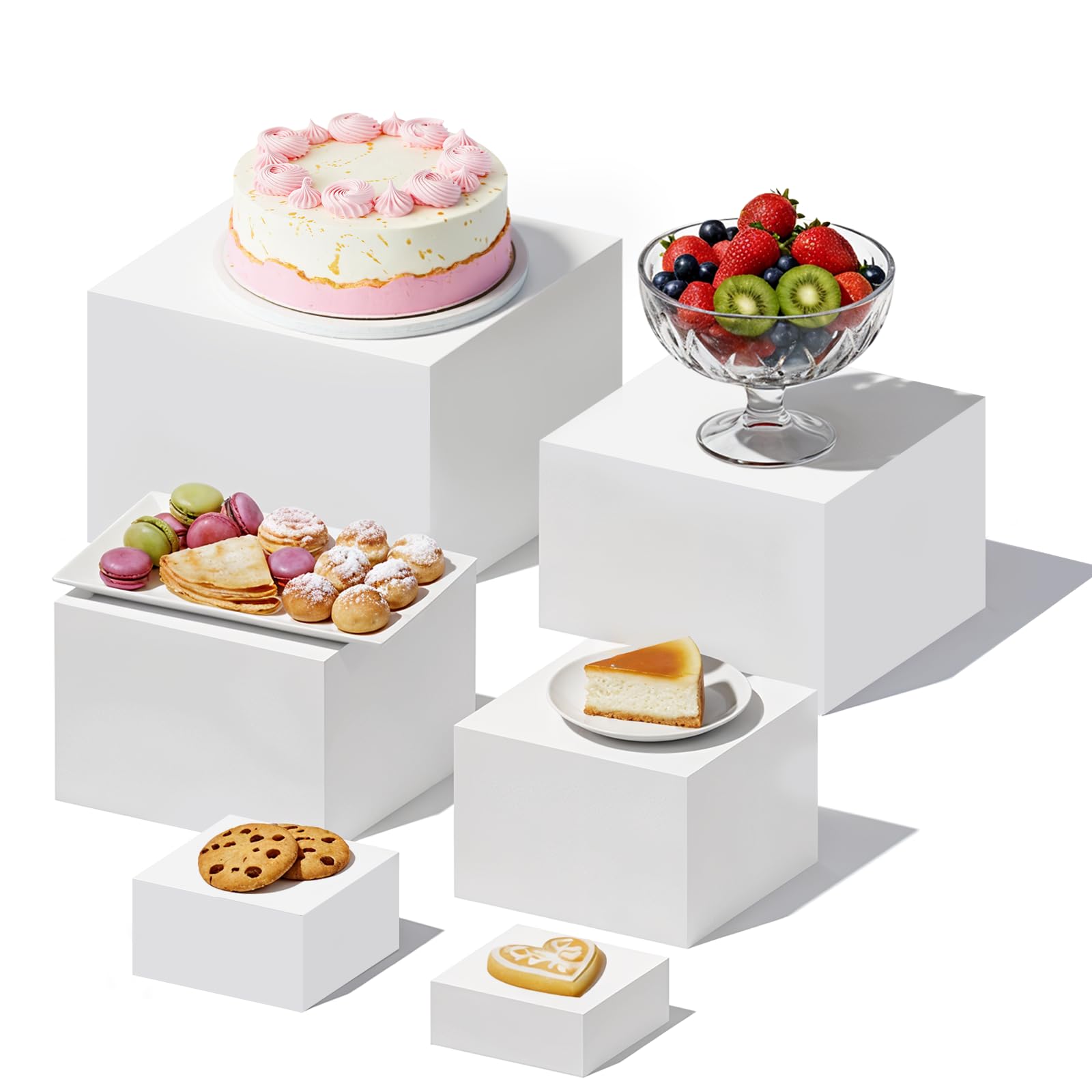 Photo 1 of IANFAN 6 Pcs Buffet Risers, Food Risers for Buffet Table 3" 4" 5" 6" 7" 8"