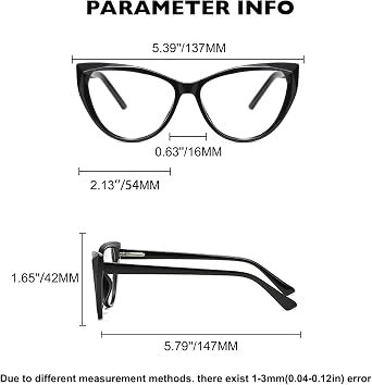 Blue Light Glasses Cateye Women Fake Eyeglasses Anti Eye Strain Computer Glasses Clear Lens
