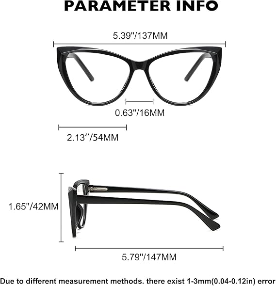 Blue Light Glasses Cateye Women Fake Eyeglasses Anti Eye Strain Computer Glasses Clear Lens