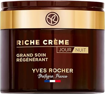 Yves Rocher RICHE CRÉME - Intensivpflege Tag & Nacht - Anti Aging Gesichtscreme - Mit Öl aus 1000 Rosen für intensive Zellregeneration-75ml