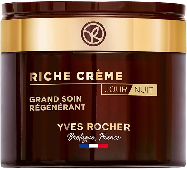 Yves Rocher RICHE CRÉME - Intensivpflege Tag & Nacht - Anti Aging Gesichtscreme - Mit Öl aus 1000 Rosen für intensive Zellregeneration-75ml