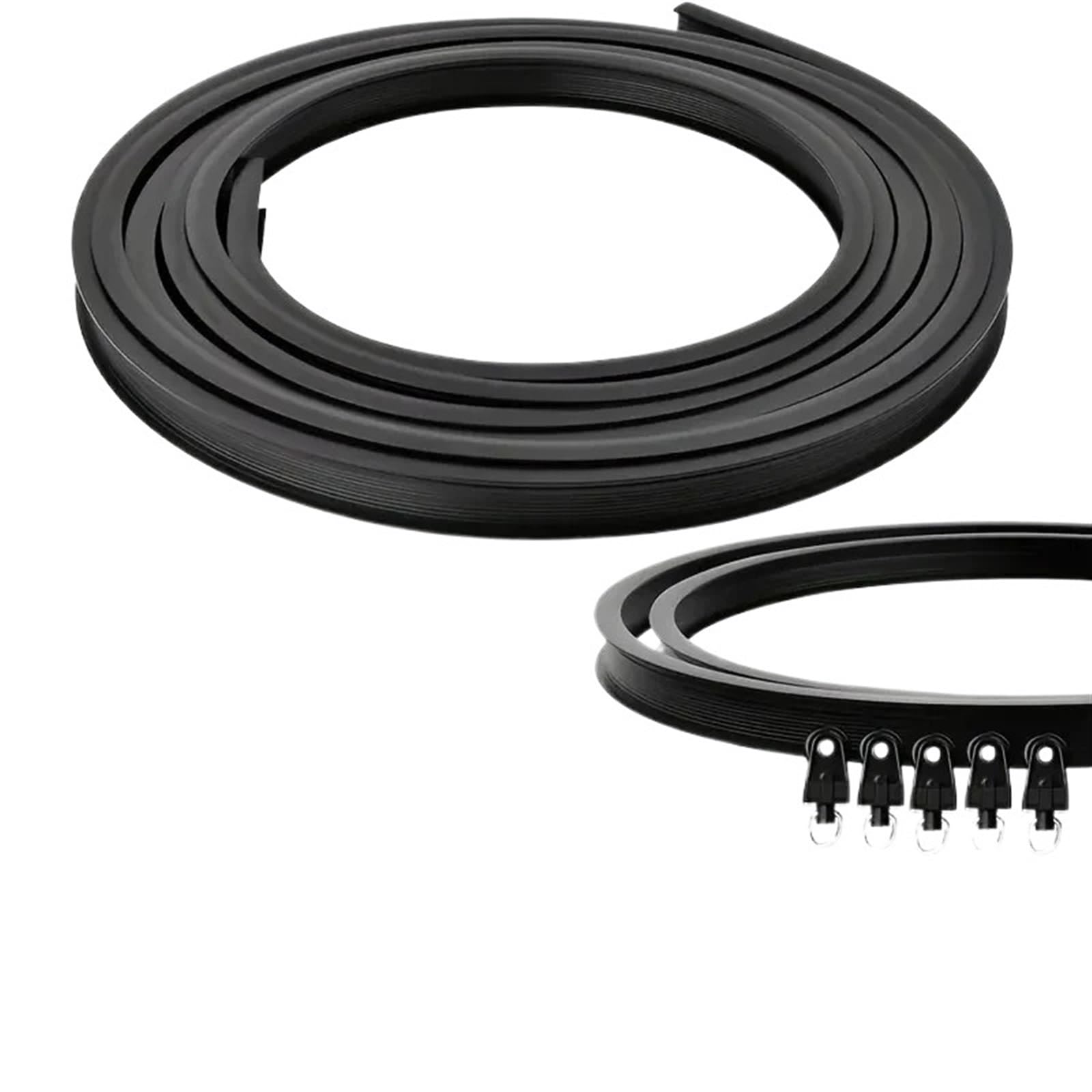 Tringle à rideau flexible noire de 4m pour montage mural et séparation