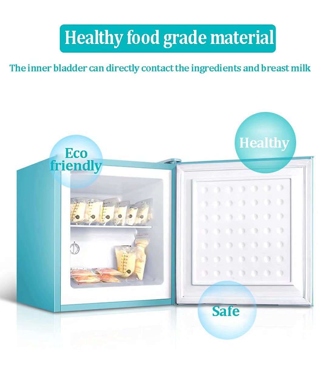 Mini frigo per latte materno, frigo portatile da tavolo per uso domestico, frigorifero congelatore personale per casa e ufficio, bevande/alimenti/cosmetici, regolazione della temperatura a 7 marce (