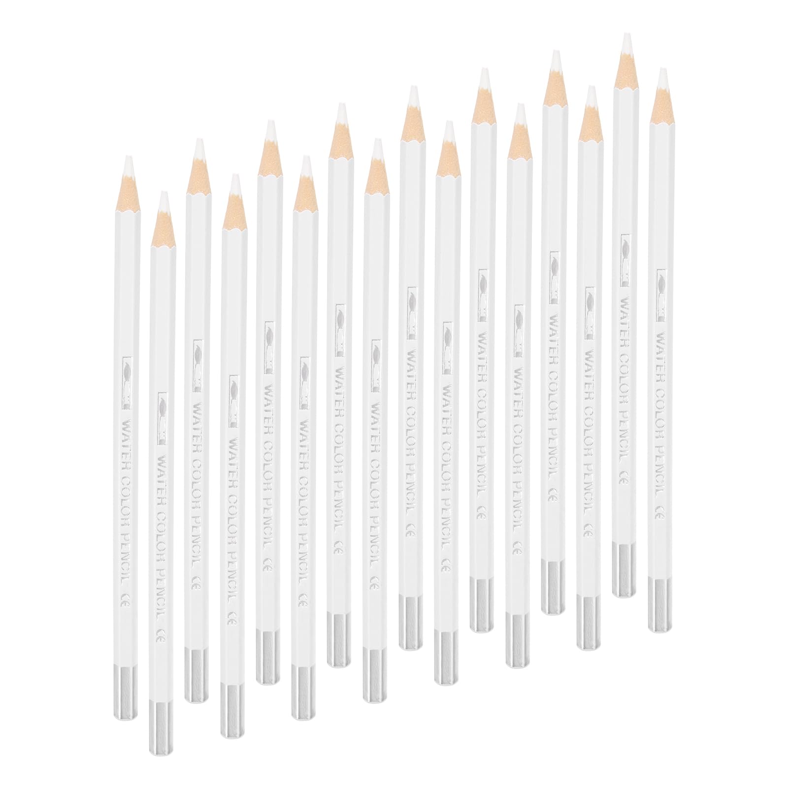 sourcing map Water Soluble Fabric Pencils, Tailors Chalk Fabric Pencils for Sewing Embroidery Quilting Dressmaker DIY Craft Pack of 15(White)