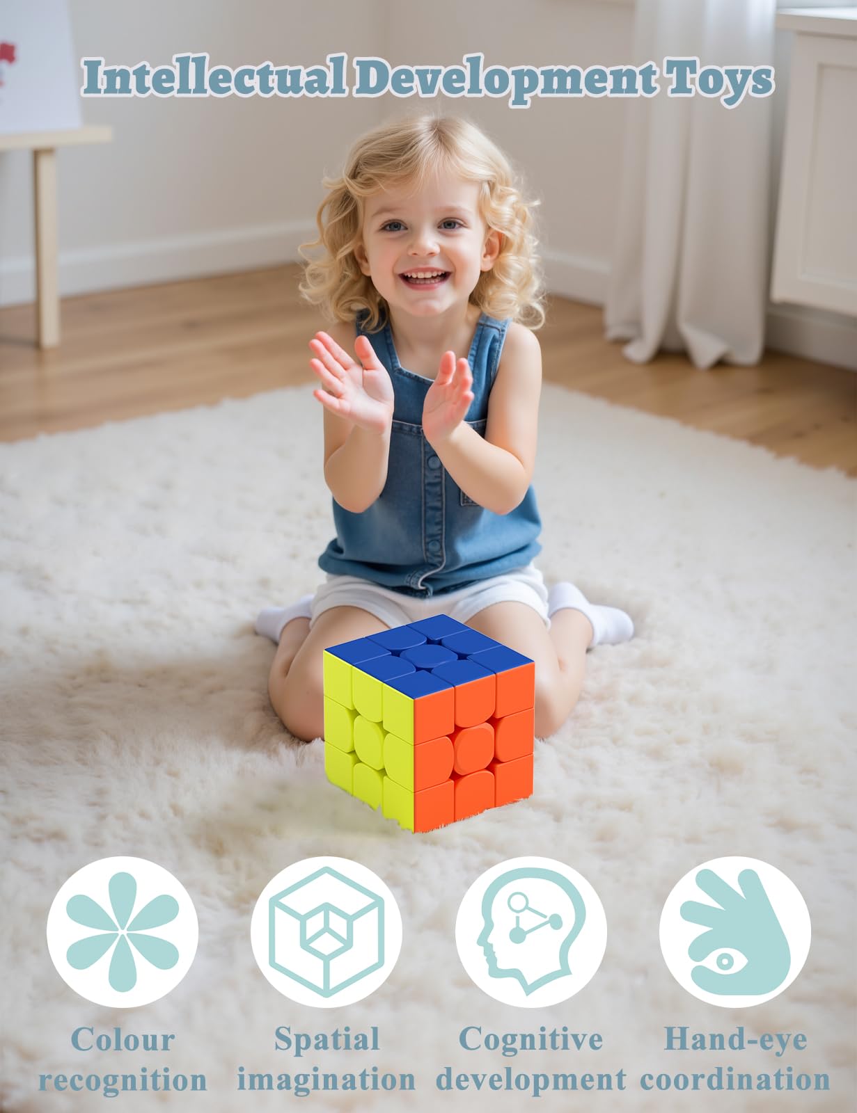 ROXENDA Cubo Magico 3x3x3 Extra Large – 18,8CM Cube Gigante, Puzzle Cubo di Velocità Regalo Perfetto per Bambini e Adulti