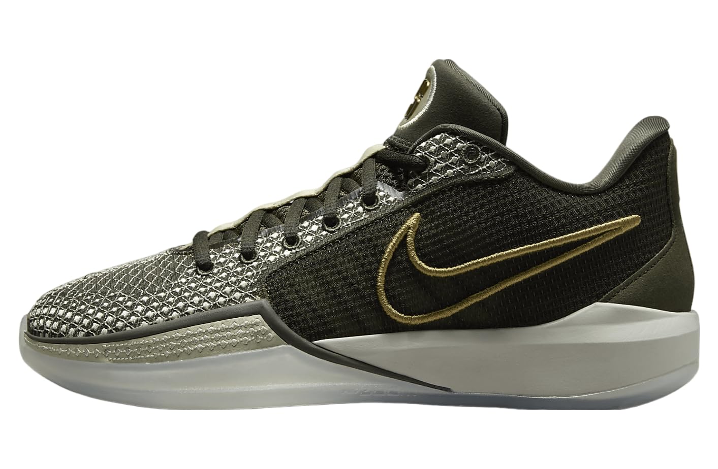 Nike Sabrina 1 HF5518-302 Cargo Khaki-Metallic Gold Women's Basketball Sneakers 7 US