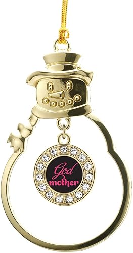 Miniatura 121 de Inspired Silver - Esquema de Virginia Occidental - Adorno de Navidad dorado - Adorno circular para árbol de Navidad con circonita cúbica