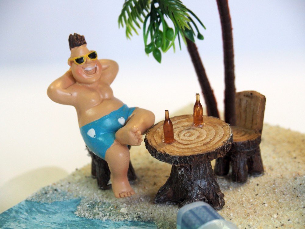 ZauberDeko Geldgeschenk Verpackung Geldverpackung Tiki Bar Paar Urlaub Reise Strand Geburtstag Hochzeit