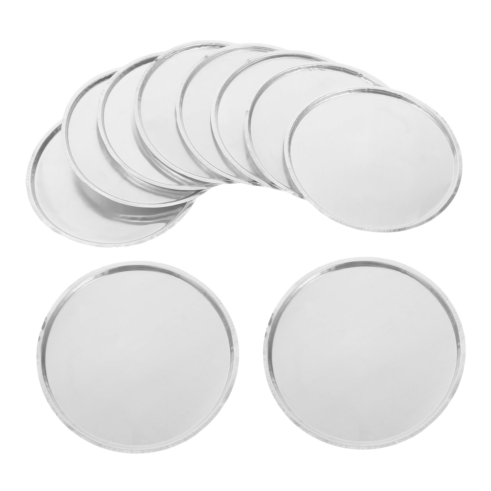STOBAZA 10pcs Small Aluminum Weighing Dishes Lab Weighing Trays 50ml Capacity for Precision