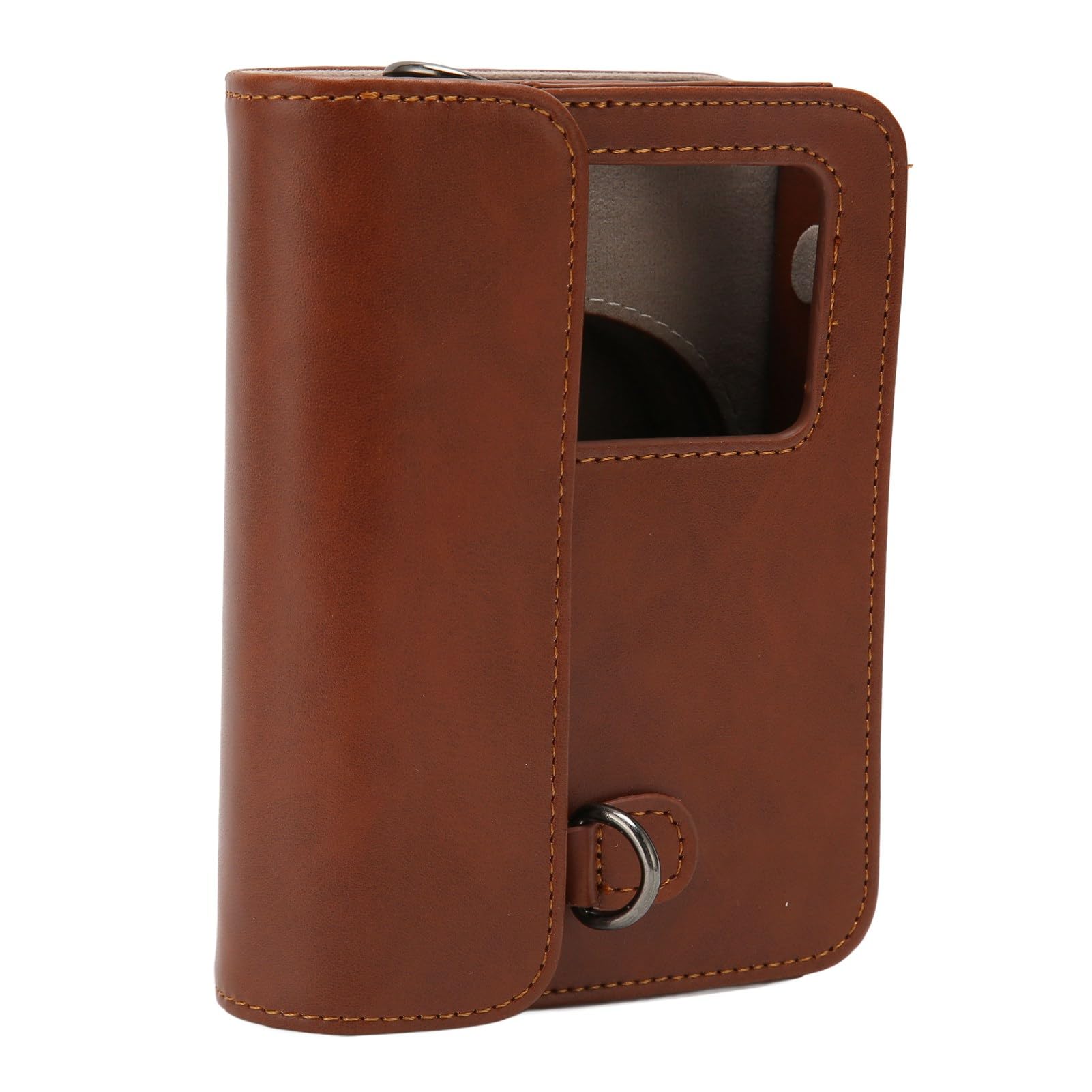 Retro Camera Case PU Leather with Adjustable Shoulder Strap, Soft Inner Layer, Removable Front Part for Kodak C210R Mini Shot 2 Brown - Image 4