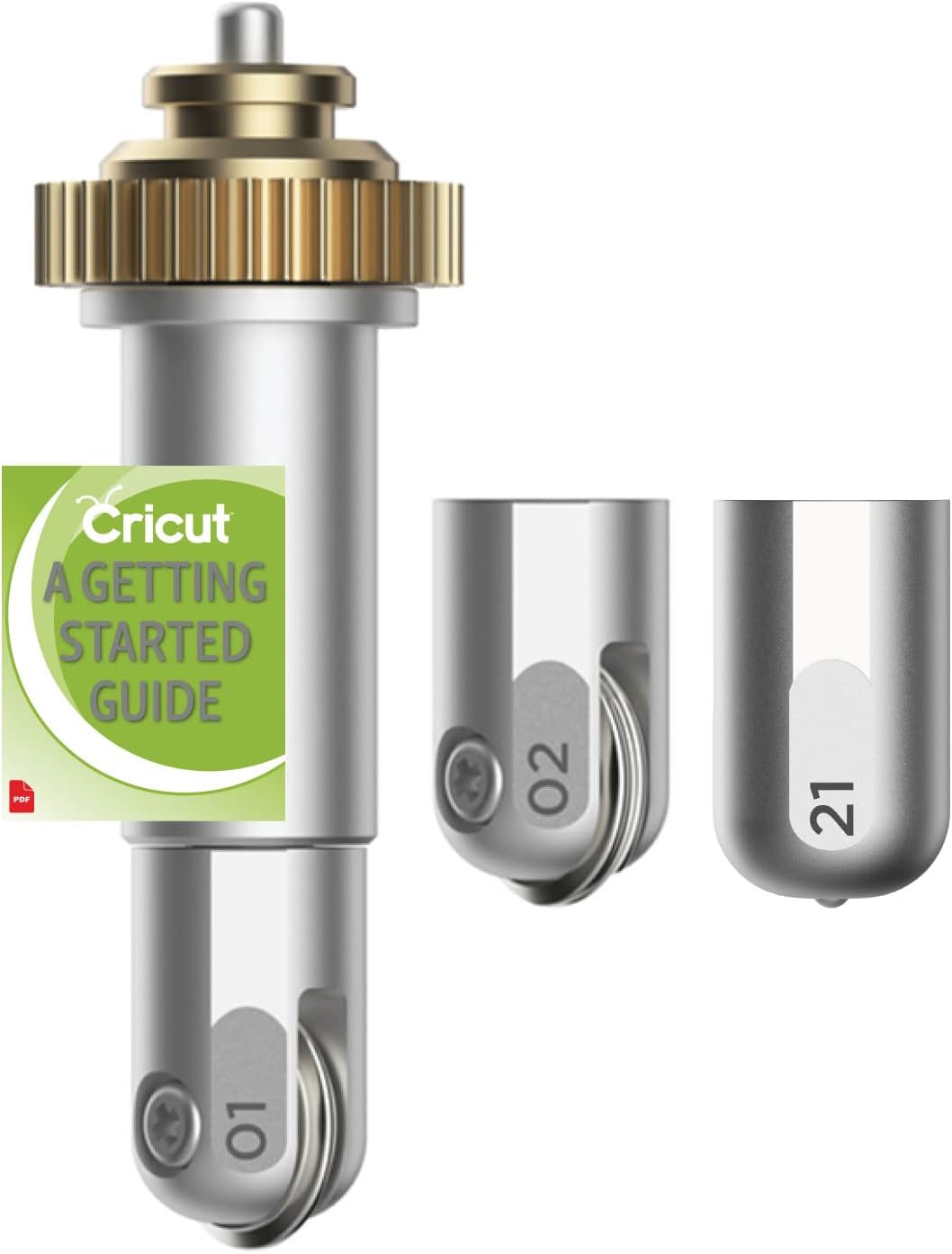 Cricut Maker 3 QuickSwap Housing and Replacement Blade Bundle - Craft Cutting Machine Blades for Maker Machines - Blade Sizes 01, 02, 21