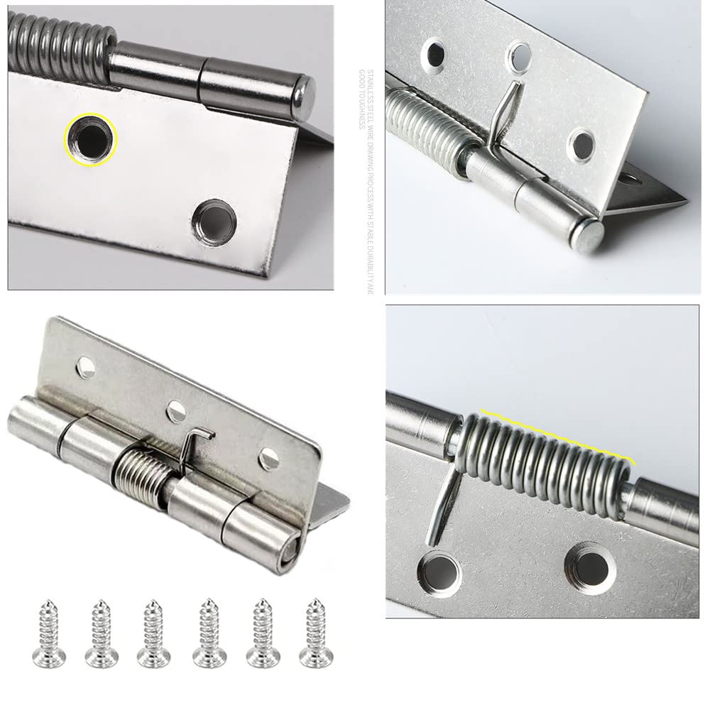 Cerniere a molla auto-aperte, cerniere a molla auto-chiudenti, cerniere automatiche per porte invisibili (5,08 cm (2 pezzi))
