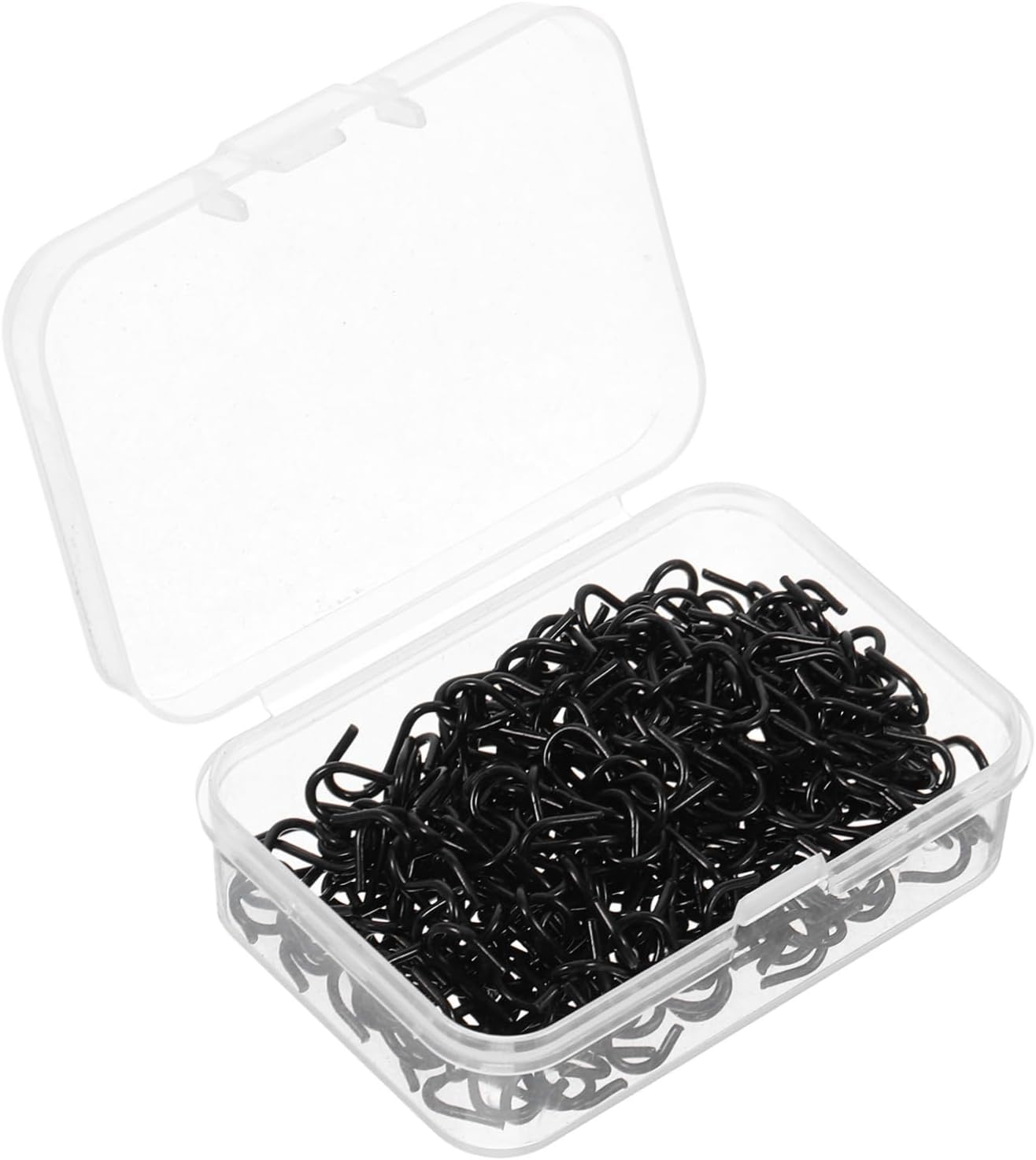 IMIKEYA Mini Curved Metal Hooks 200pcs Small Curved Hooks for Hanging Jewelry for Crafts Bathroom Kitchen and Closet Use