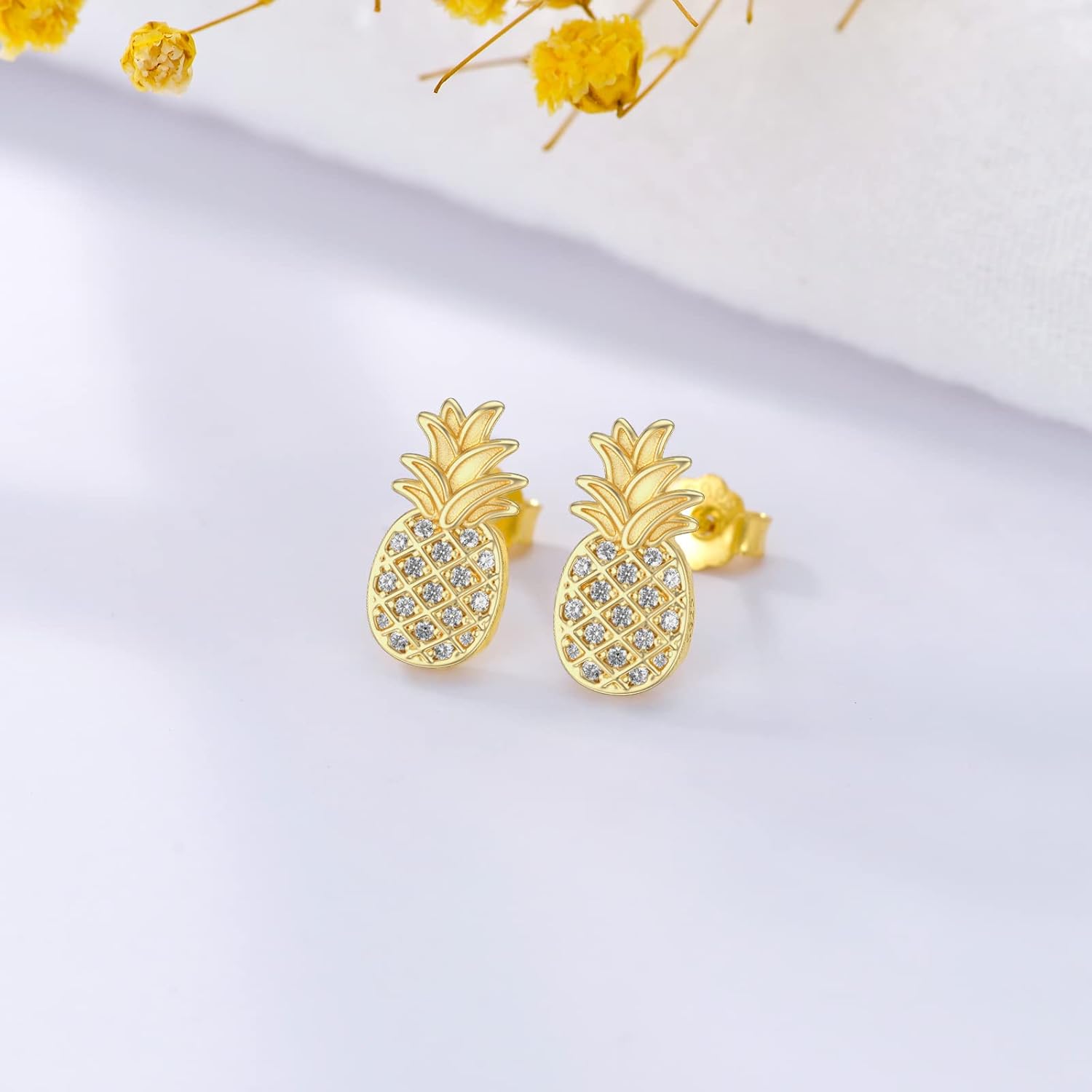 Cherry/Lemon//Watermelon/Pineapple/Strawberry/Mushroom/Cheese/Cupcake/Donut Earrings Sterling Silver Fruit Earrings Studs Hypoallergenic Earrings Jewelry Gifts for Women Girls