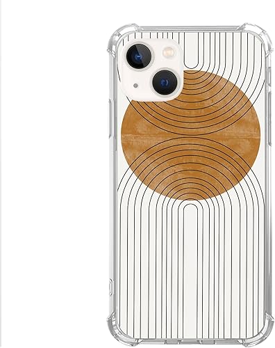 Funda bohemia abstracta para iPhone 13, funda abstracta de arco iris bohemio compatible con iPhone 13 para niñas, hombres y mujeres, funda única de