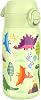 Ion8 Kids Water Bottle, Steel 400 ml13 oz, Leak Proof, Easy to Open, Secure Lock, Dishwasher Safe, Flip Cover, Carry Handle, Easy Clean, Durable, Metal Water Bottle, Raised Print, Dinosaurs
