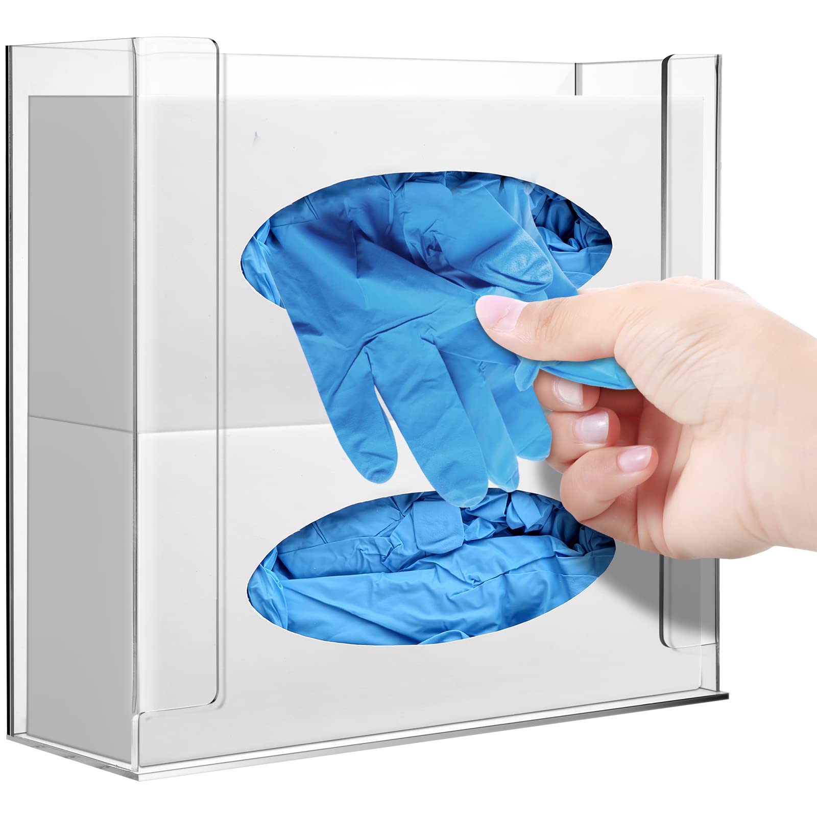 Distributeur de gants mural en acrylique pour 2 boîtes - 26,9 x 25,4 x 8,9 cm (l x H x P)
