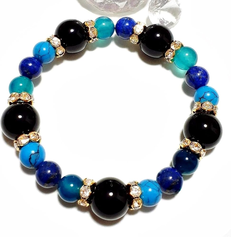 Amazon.co.jp: 成功と繁栄 深海カラー ターコイズブルー オニキス