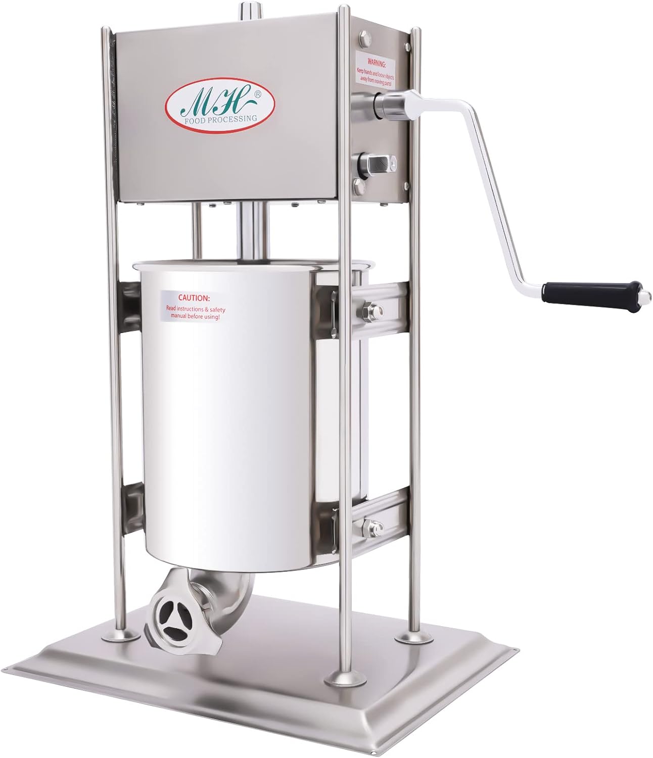 10L/2.6Gal Commercial Manual Churros Maker, Stainless Steel Vertical Churro Machine Sausage Maker Machine for Homes and Restaurants 16.14 x 12.2 x 24.21 Inch
