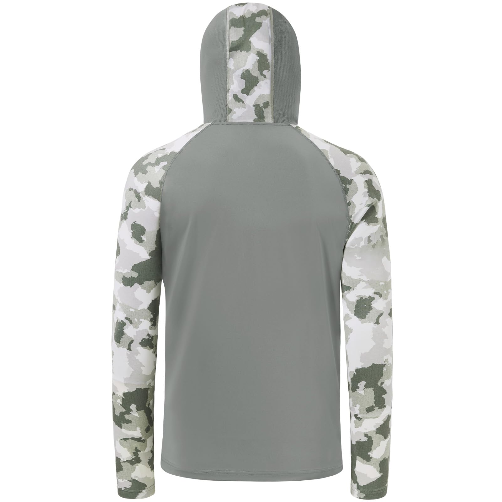 Bassdash Sudaderas con Capucha para Hombre Protección Solar UPF 50+ con Máscara de Manga Larga Cuello Camiseta para Pescar Caminatas