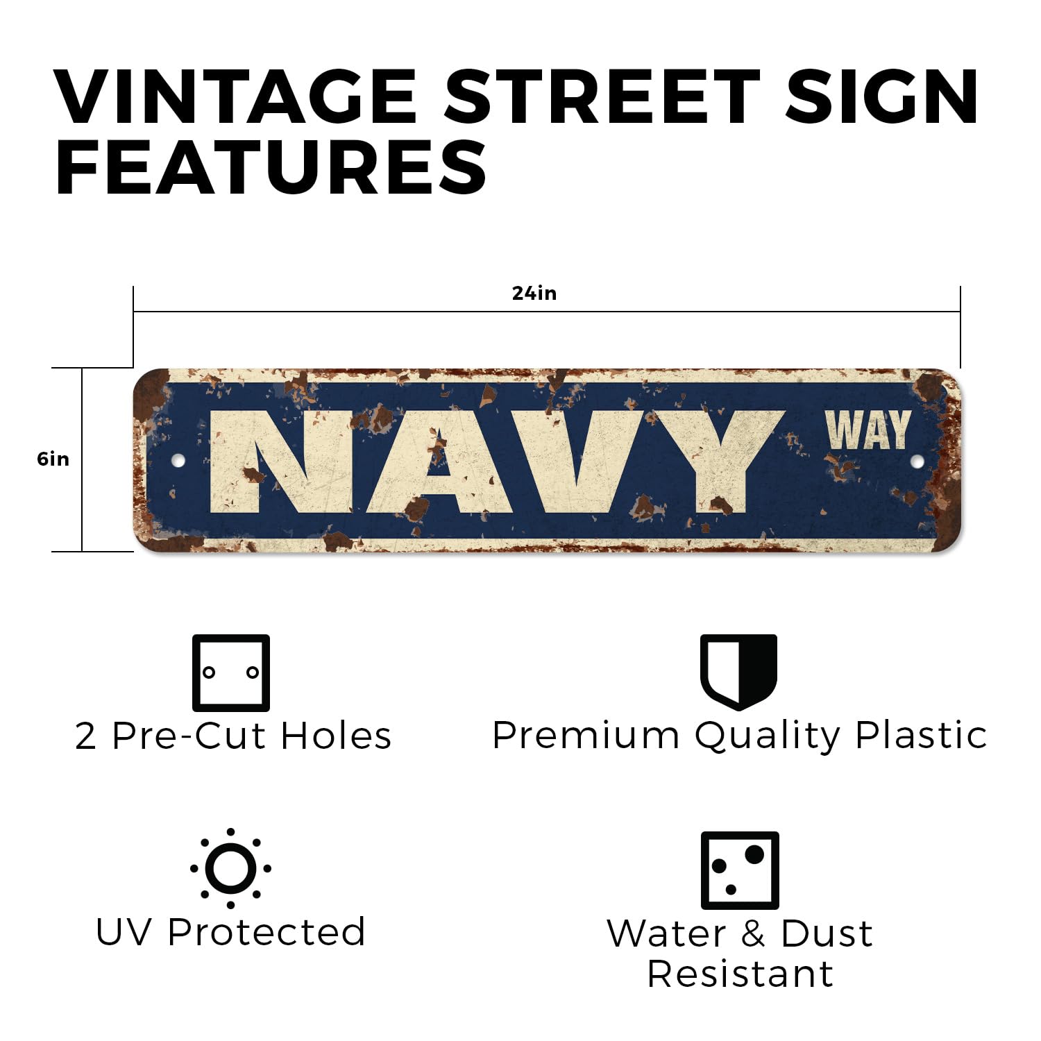 Amazon.com : NAVY Vintage Style Rustic Street Sign – (2 Pack) New Amazon.com : NAVY Vintage Style Rustic Street Sign – (2 Pack) New
