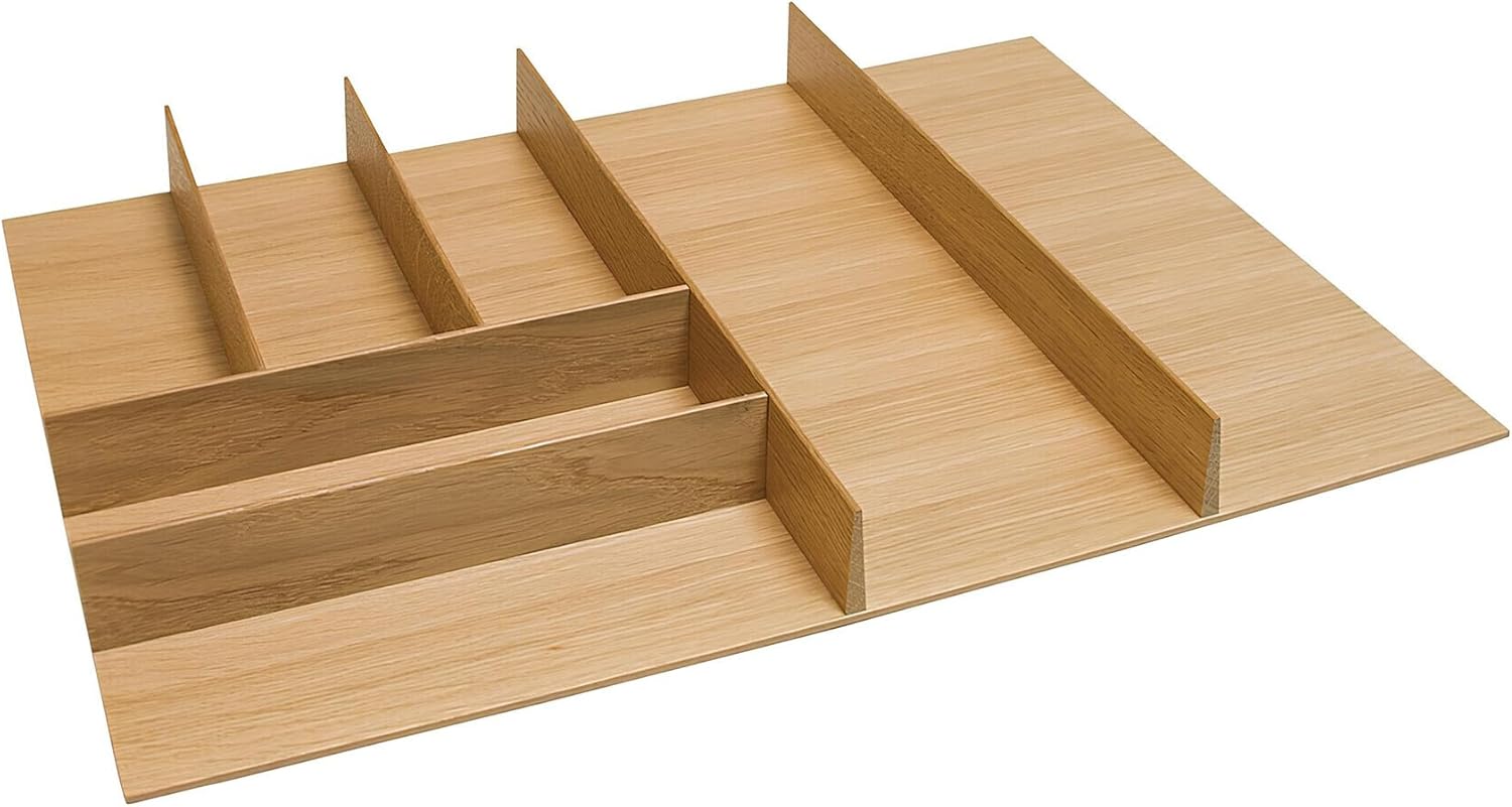 BRIXWELL QINT-003 Small Cutlery Tray, Fineline 24" 21 9/16" White oak, 548 mm width