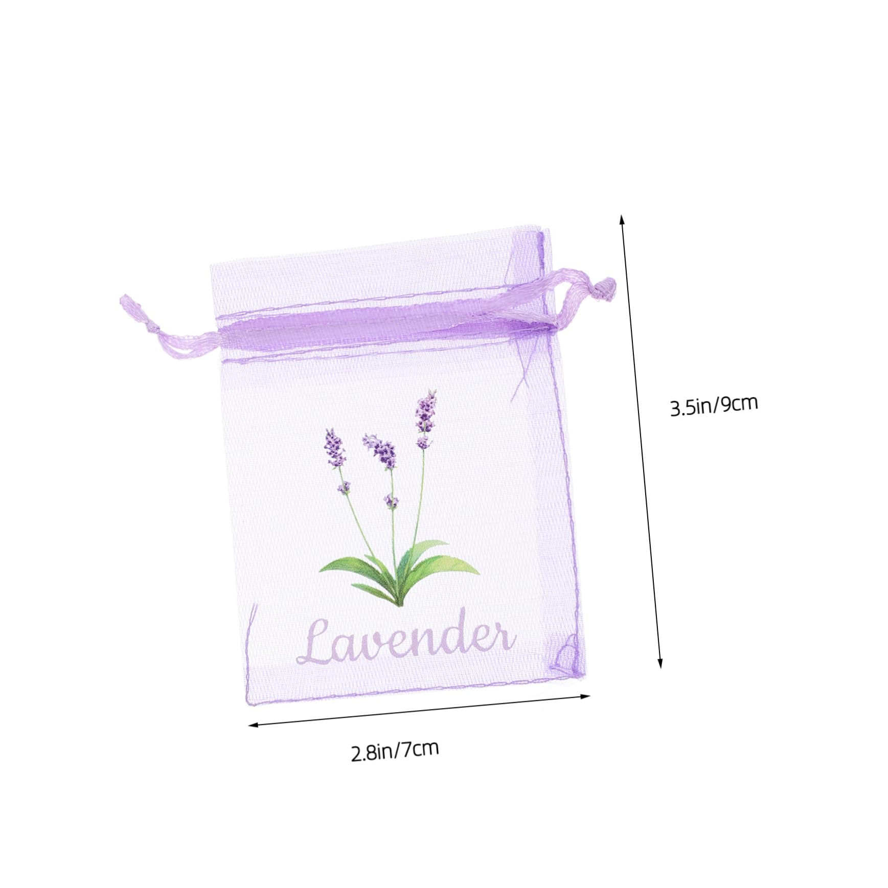 VINTORKY 20Pcs Lavender Sachets Empty Drawstring Bags for Herbs Spices Dried Flowers Organza Pouches for Closet Storage Elegant Present Idea for Home Fragrance Organization