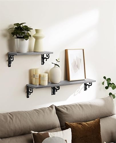 Miniatura 3 de AMADA HOMEFURNISHING Estantes flotantes, estantes de pared para dormitorio, sala de estar, baño, cocina, estante de pared para decoración de pared,