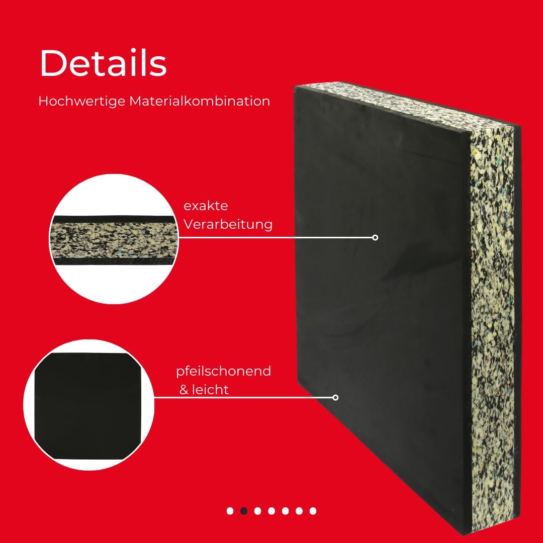 Stronghold Zielscheibe 60x60x10 cm | wetterfeste Pfeilfangmatte für Bögen bis 40 lbs, Schaumstoff Zielscheibe für Recurvebogen & Compoundbogen Outdoor