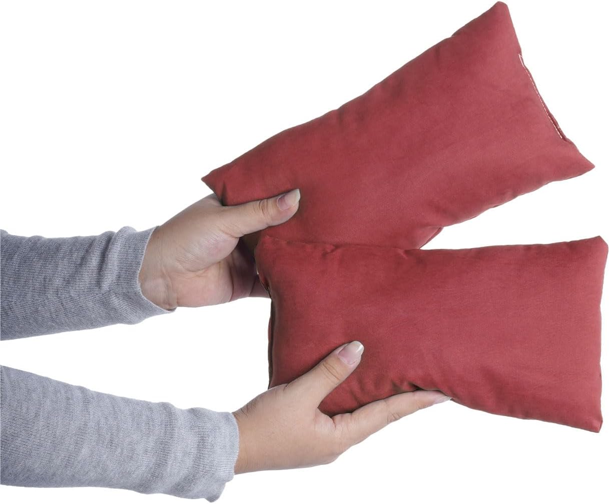 Marrywindix Tiny Pillow 2 Pack Small Decorative Pillow 9.5 x 5.5 in Travel Pillows Soft Pet Pillow for Camping Travel Sleeping Bed Sofa Neck Knee Wrist Support (Red) - Image 7