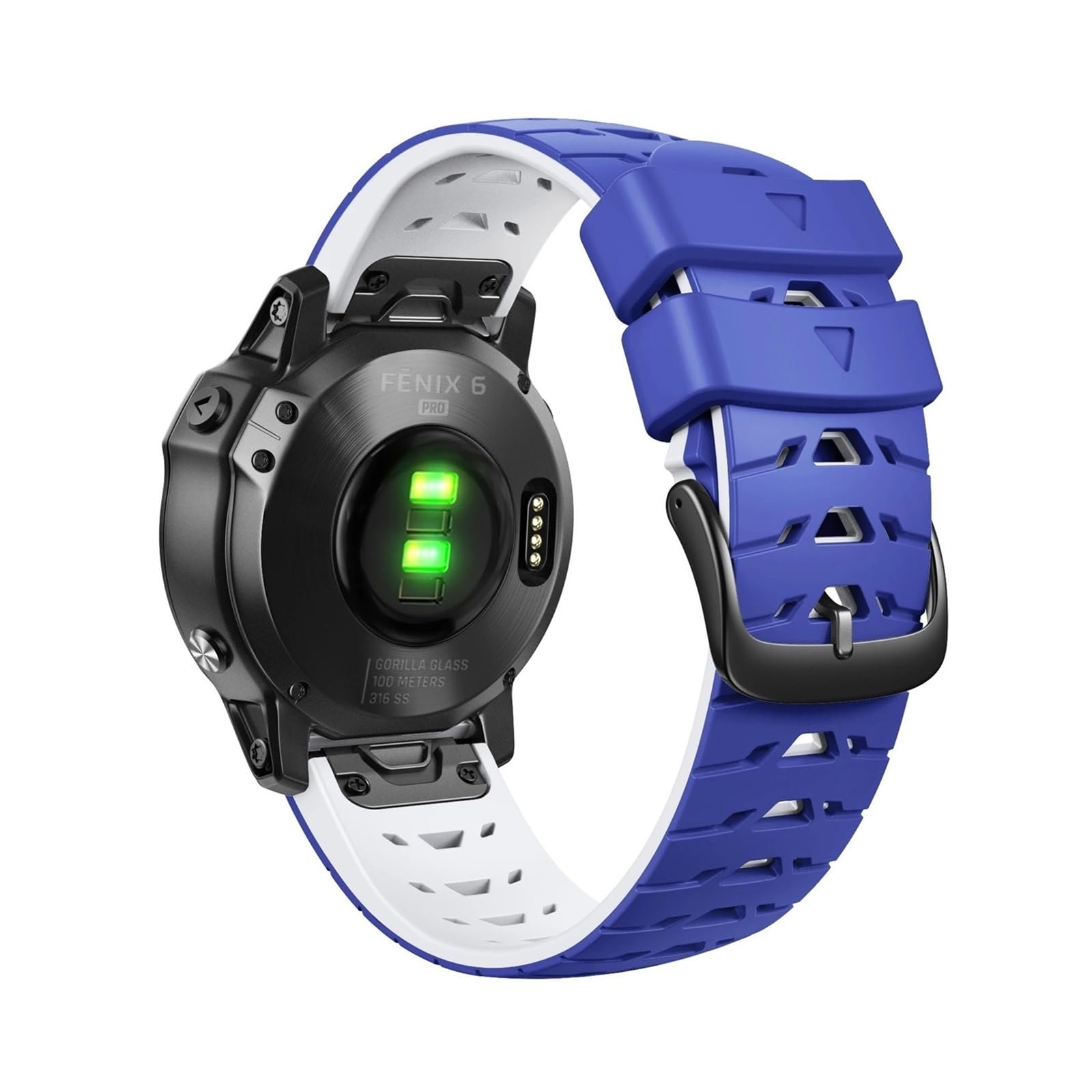 22mm Silicone Quick Release strap for Garmin Fenix8 47mm Fenix 7 instinct 2 Fenix6 Pro GPS Forerunner 945 MARQ serie(Blue white,For MARQ series)