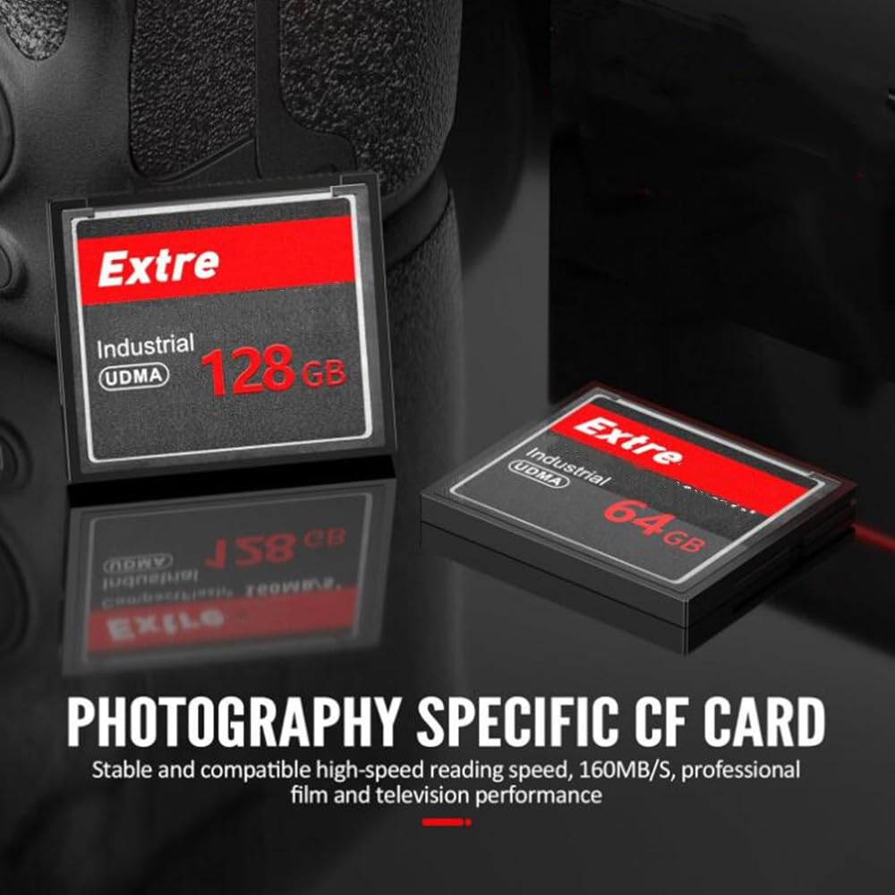 Tarjeta de memoria CF original de 64 GB UDMA velocidad de hasta 60 MB/s para cámara SLR CF para fotógrafos profesionales, videógrafos, entusiastas