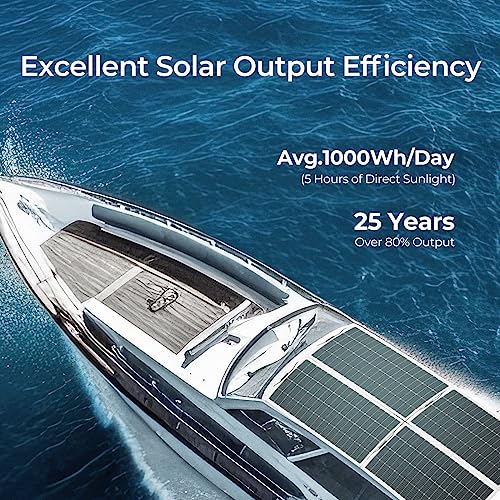 Renogy Solar Panel 200W 12V Lightweight Monocrystalline Semi-Flexible Bendable Mono Off-Grid Charger For Marine Rv Cabin Van Car Uneven Surfaces #TOP1