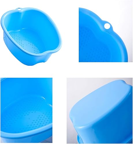Miniatura 14 de Cuenca de baño de remojo de pies: bañera de plástico con puntos de masaje, cubo espacioso para spa acuático y masaje (azul) Azul,Púrpura,Negro