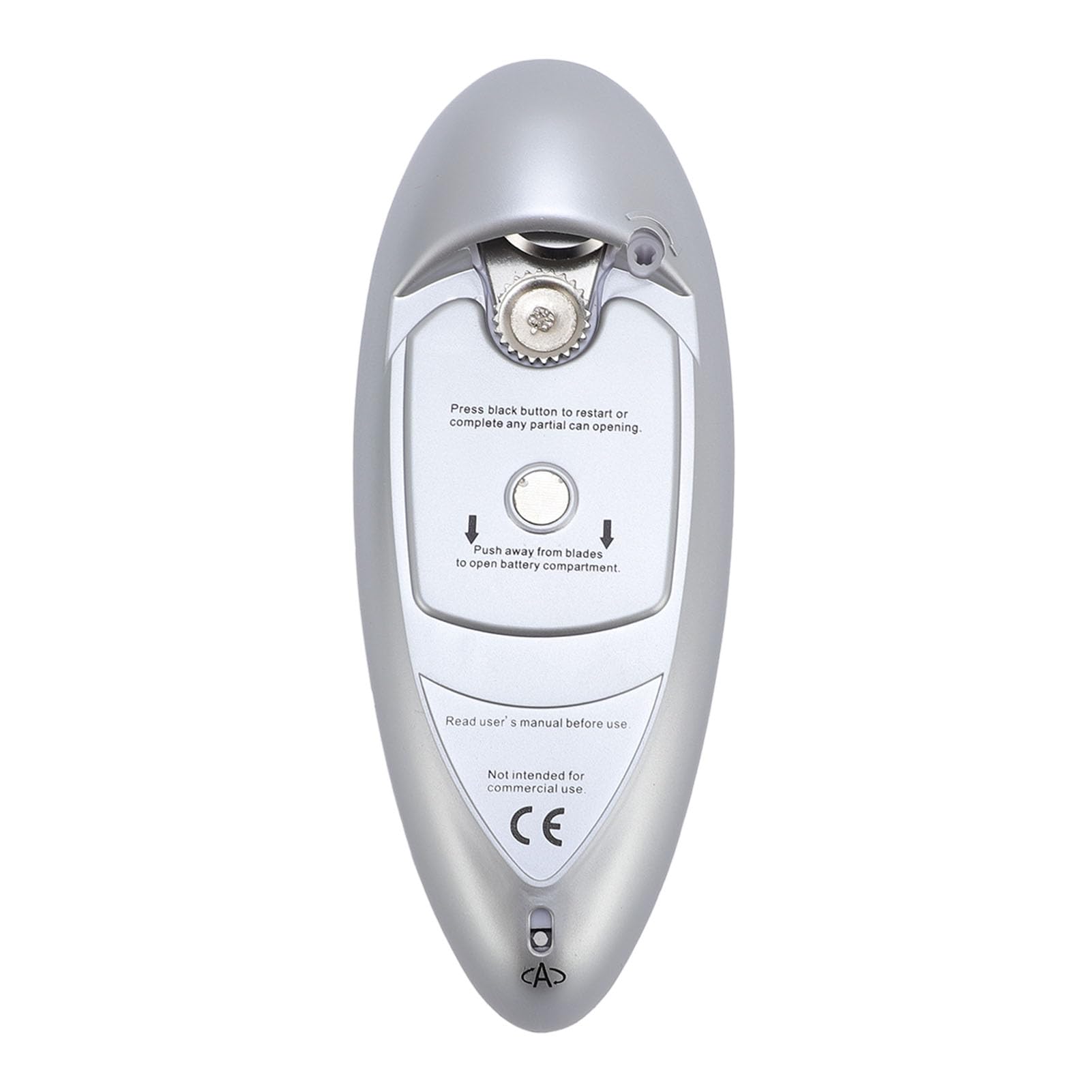 YUYTE Abrelatas eléctrico a pilas, abrelatas automático, acero inoxidable, automático, con corte lateral, para cocina y hogar