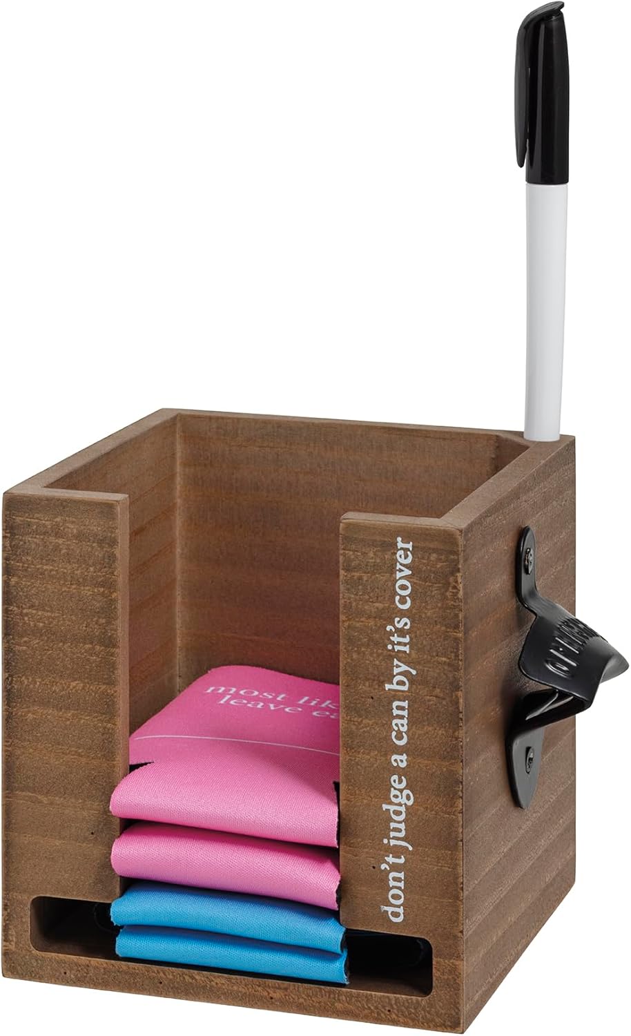 Mud Pie Personalizable Can Hugger Holder and Bottle Opener Set
