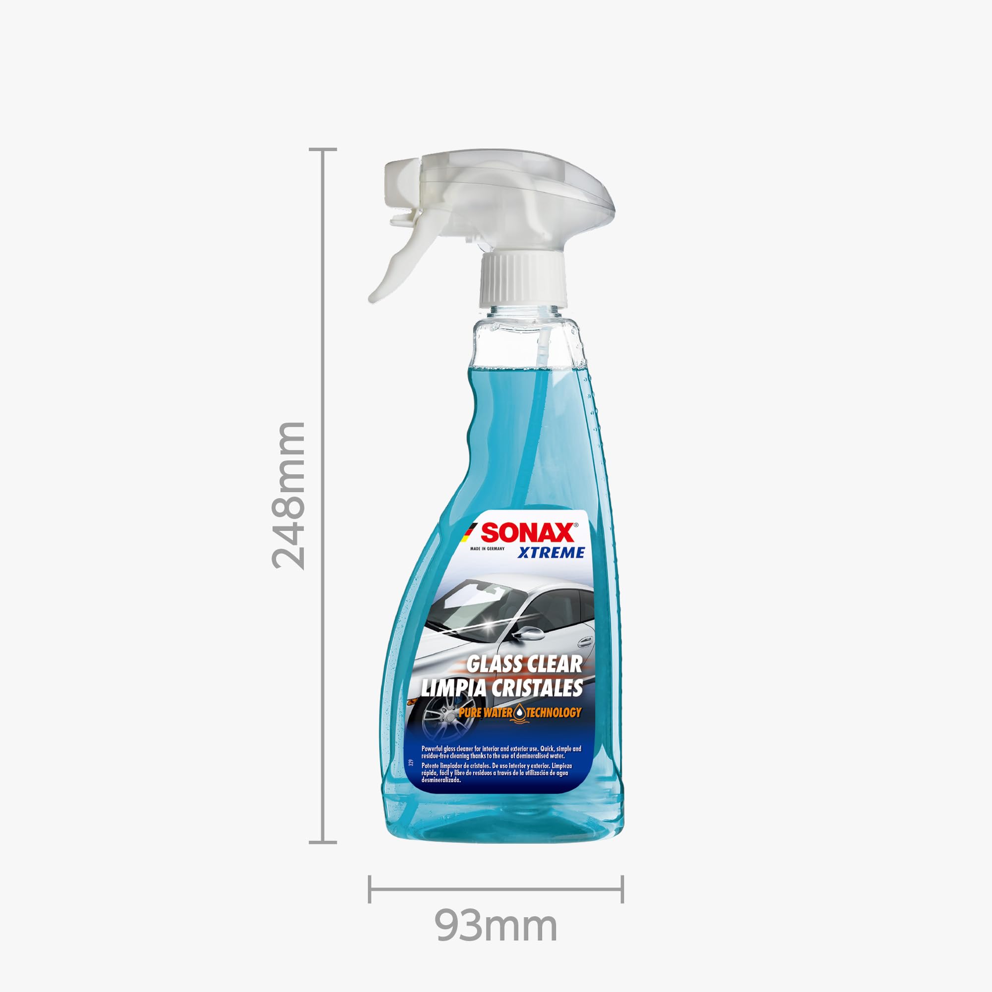 SONAX XTREME Glass Clear 500ml | Powerful Glass Cleaner | Interior & Exterior Use | Removes Oil, Grease & Insect Residue | Ideal for Car Windows, Mirrors & Household Surfaces | Streak-free Shine 4