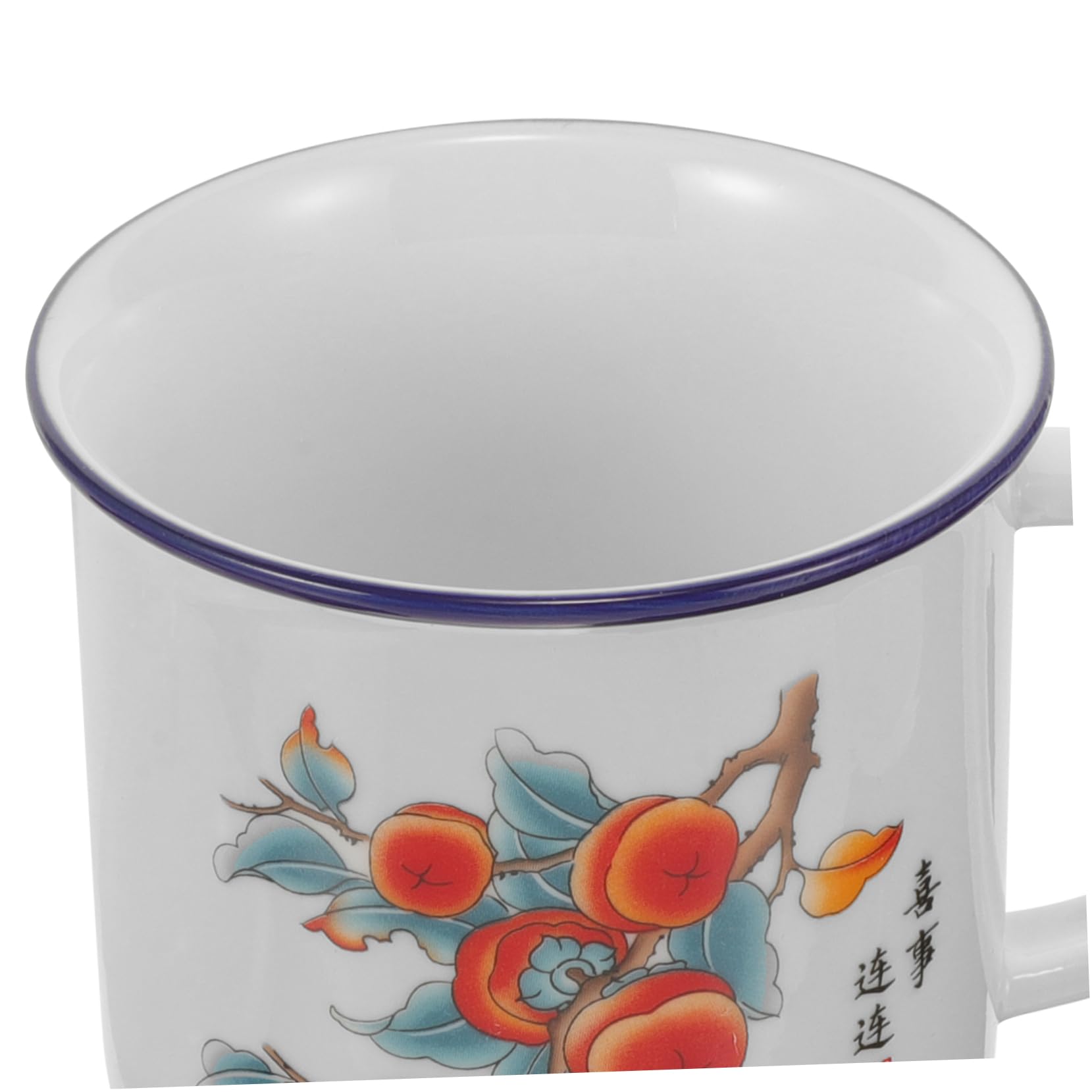 Generisch Emaille-becher Mit Deckel Für Kaffee Tee Vintage Retro Design Tragbar Für Reisen Outdoor-abenteuer