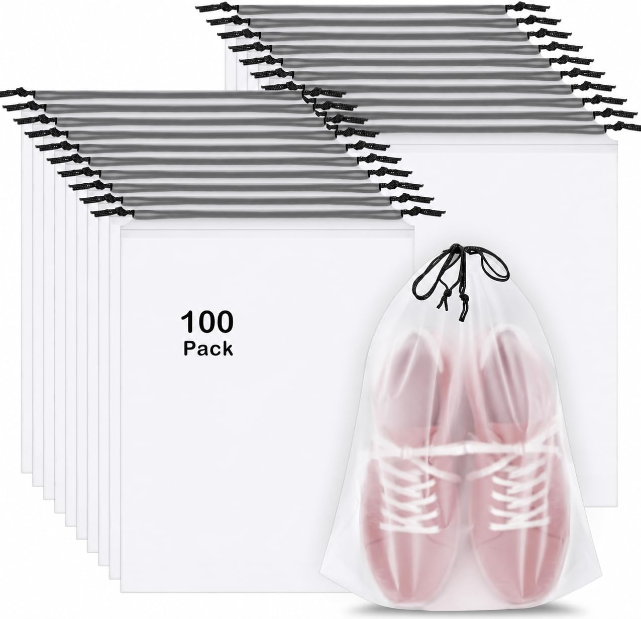 20 Pack Shoe Bags for Travel, Clear Travel Shoe Bags for Packing Waterproof thumbnail