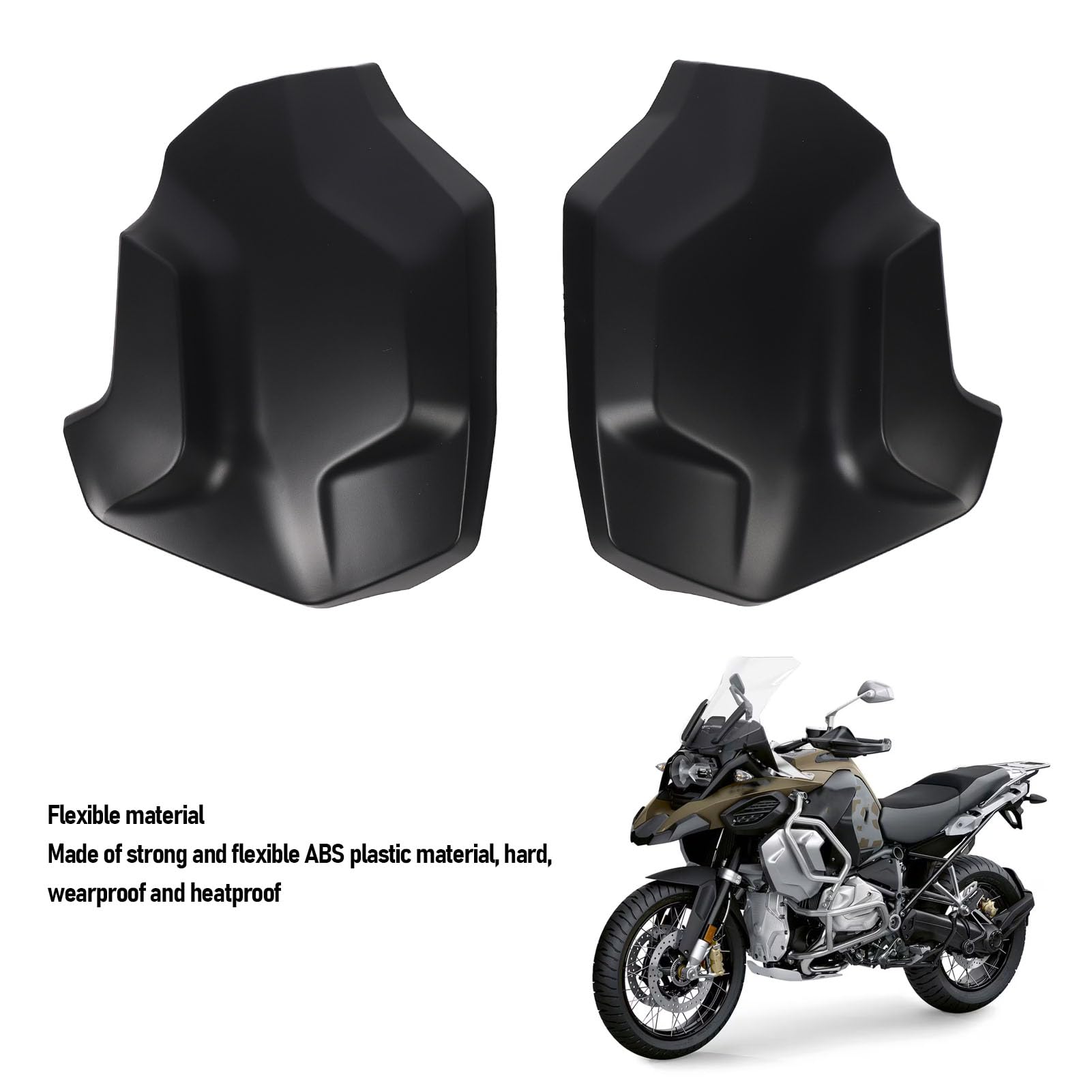Aramox Panneau Latéral de Radiateur Avant, 2 Pièces ABS Pièces Latérales de Moto Couvercle de Protection de Radiateur Avant pour R1250 GS Adventure 2018 à 2023 2022 R1250GS ADV (Black)
