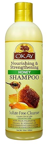Okay and Almond Champú Nutritivo y Fortalecedor Ayuda a refrescar, revitalizar y fortalecer el sulfato del cabello, silicona, sin parabenos para
